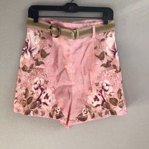 NWT Authentic Zimmermann Rosa Linen Shorts size AU 2/US 6-8